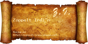 Zoppelt Irén névjegykártya